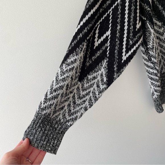 Vintage Barnaby Black & White Grandpa Sweater Size L - Picture 3 of 5